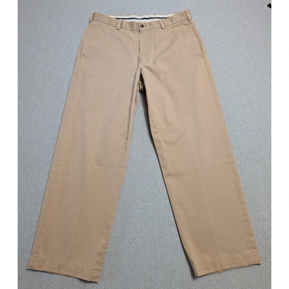 Brooks Brothers Men's 34x29 Advantage Chino Pants Khaki 100% Cotton Office Dress